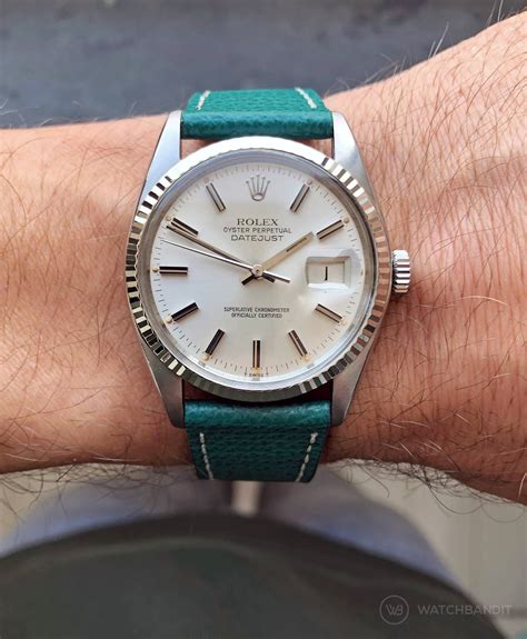 band rolex datejust|Rolex Datejust 36mm leather strap.